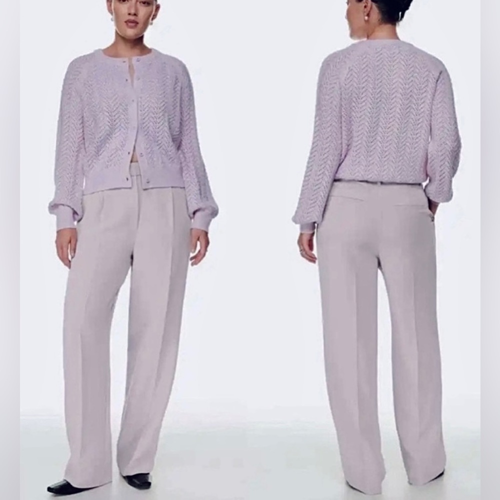 Aritzia Wide Leg Pants in Soft Lavender